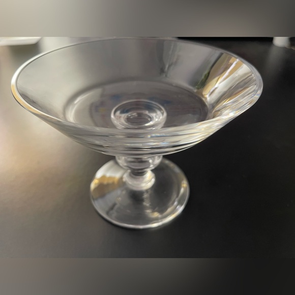 1960s MCM VAL ST. LAMBERT PLAIN STATE CRYSTAL WAFER COMPOTE DISH 6.25” DIAMETER - Picture 7 of 8